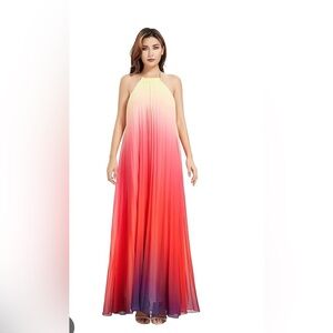 Q2 Pink and Purple Ombre Maxi Dress